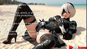 2B getting fucked on the Beach by a Big Black Dick [AI]