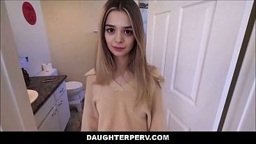 Cute Blonde Tiny Teen Step Daughter Seduced Her Big Dick Step Dad Because She Wanted To Go Out POV