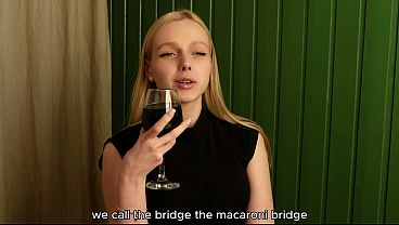 DINNER AT THE RESTAURANT ENDED WITH ROUGH SEX – SHE CRAWLED INTO MY PANTS HERSELF!! – A BLONDE WITH BIG TITS SWALLOWS MY COCK