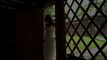 Revenge on the groom for cheating, fucked with her lover and let him cum inside her