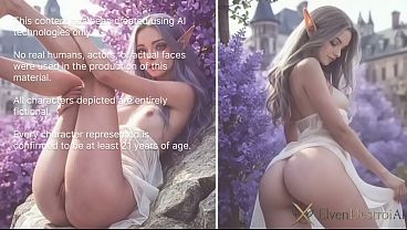 I fucked a petite elf right in the middle of the park!! I ripped apart her tiny holes with my big black cock…[AI]