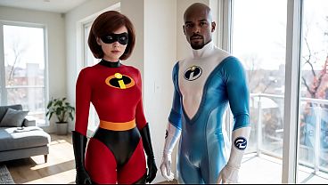 Elastigirl Helen Parr Cheats With Frozone – Big Black Cock in Miss Incredible (AI)