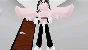 Roblox – I buried my huge white cock deep inside her pussy; I think I got her pregnant, but I don’t care—that’s what she gets for not having the money to pay.