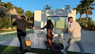 SEXY EBONY LOVE TWO BIG COCKS IN HER PUSSY, HARCORE SEXY GANBANG (NEW)
