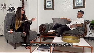 Mexican MILF teacher Verito Aguas fucks a Colombian nerd’s big dick after class and swallows his cum!