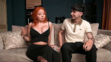 nfluencer ends up fucking a redhead with huge tits – what a cock he has!