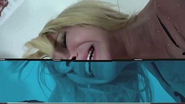 Two Girls Start in the Shower Then Drain His Cock in FFM Threesome