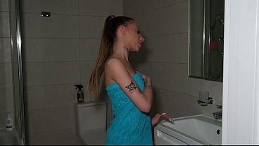 Luna Evans in a Towel After the Shower — Sam Garro Fucks Her and Cums on Her Face